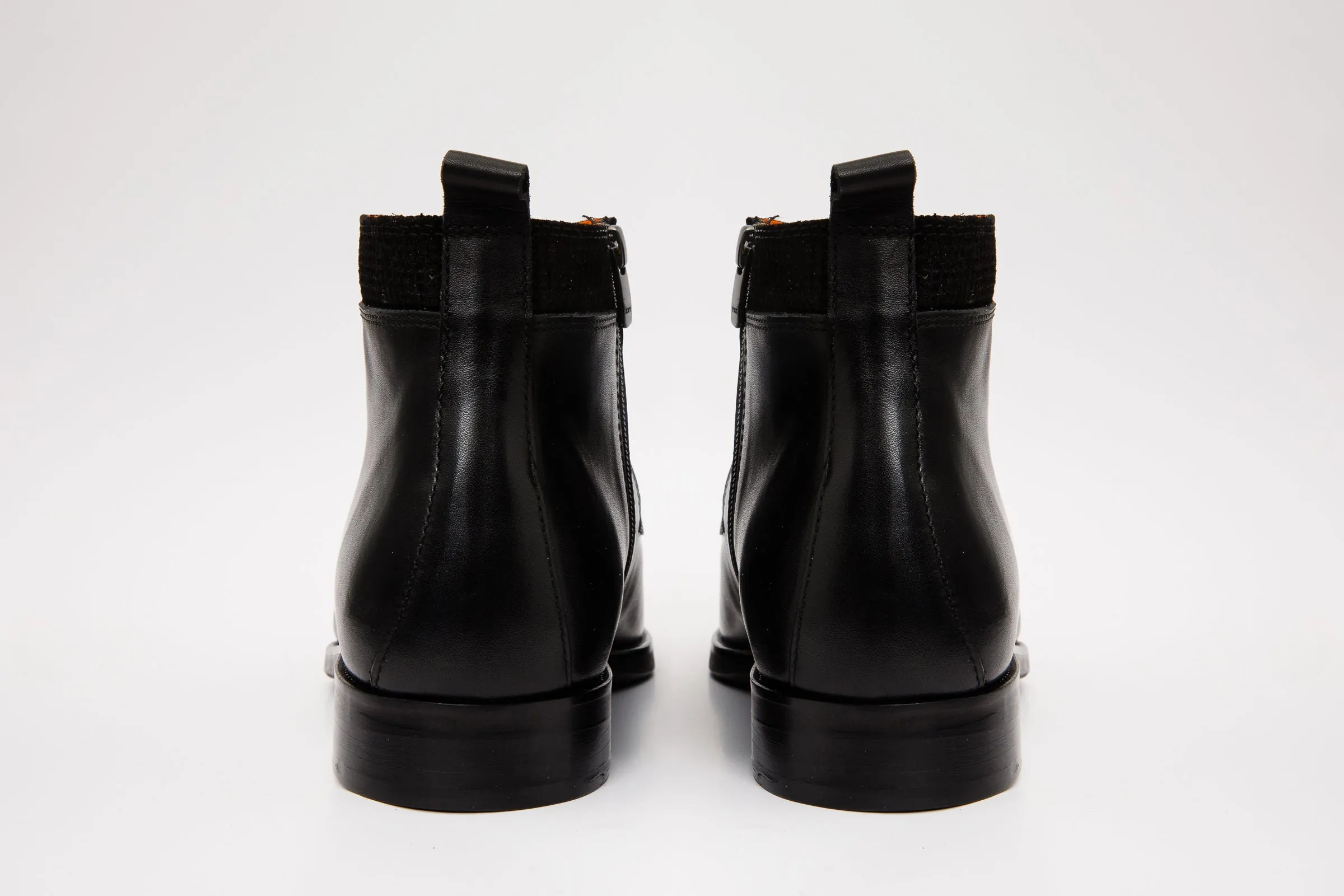 The Romto Black Leather Derby Lace-Up Men Boot With a Zipper Final Sale!