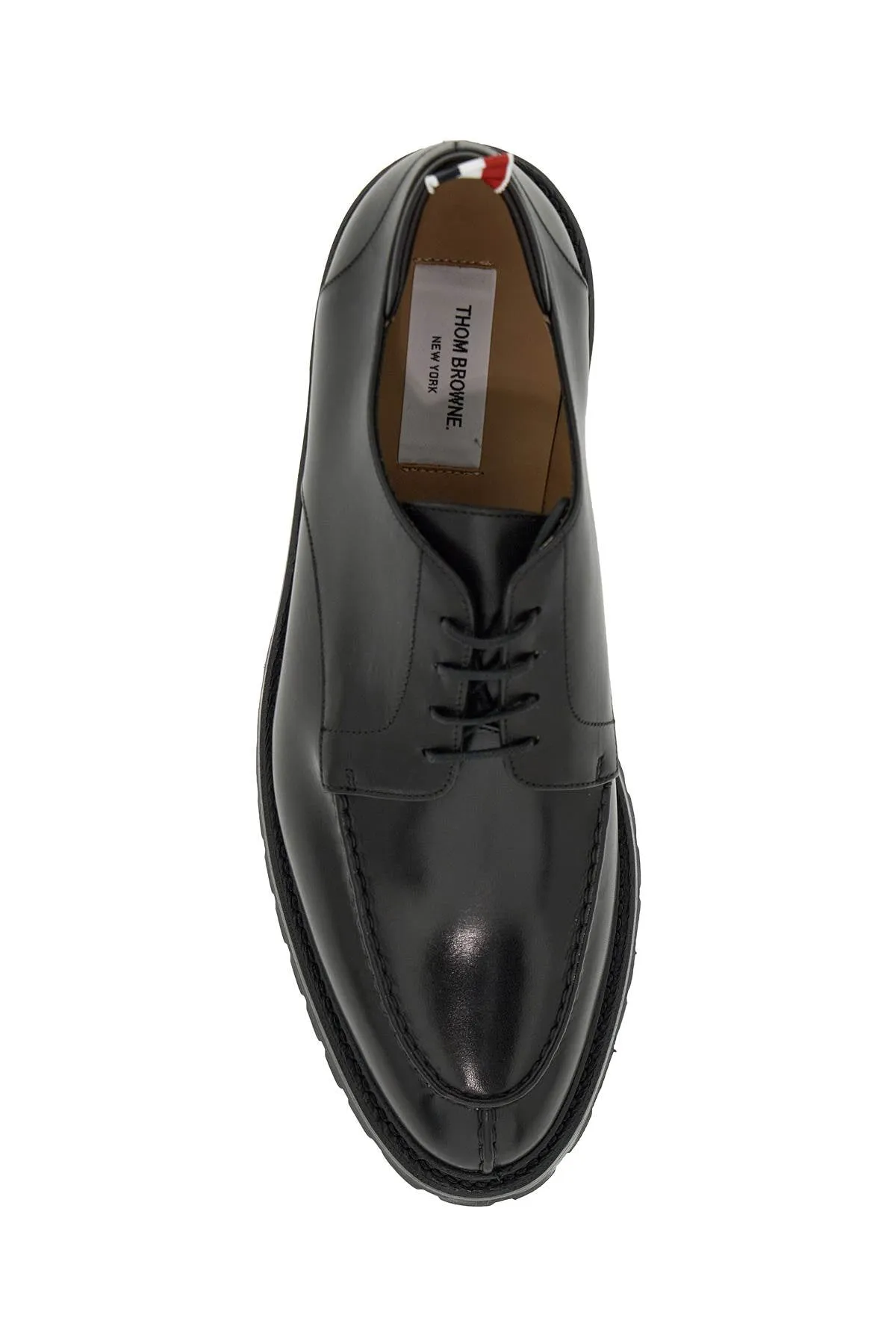 Thom Browne Smooth Leather Derby Apron Stitch Shoes