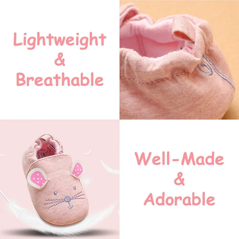 Timatego Toddler Baby Boys Girls Shoes Non Skid Slipper Sneaker Moccasins Infant First Walker House Walking Crib Shoes(6-24 Months)