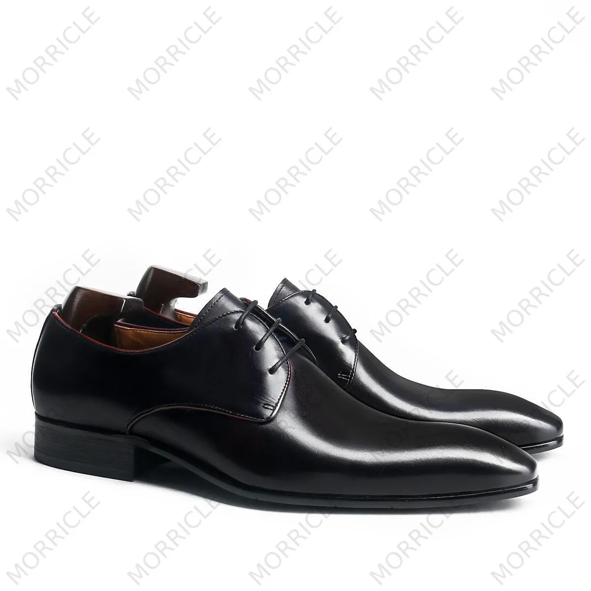 Timeless Black Lace-Up Derby Shoes