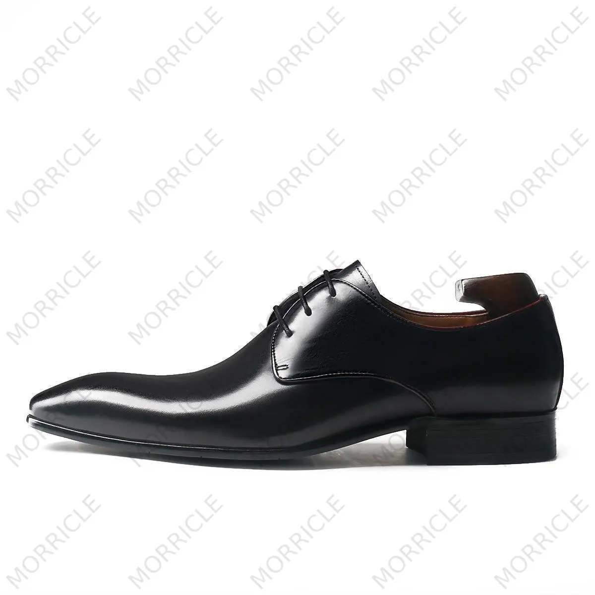 Timeless Black Lace-Up Derby Shoes