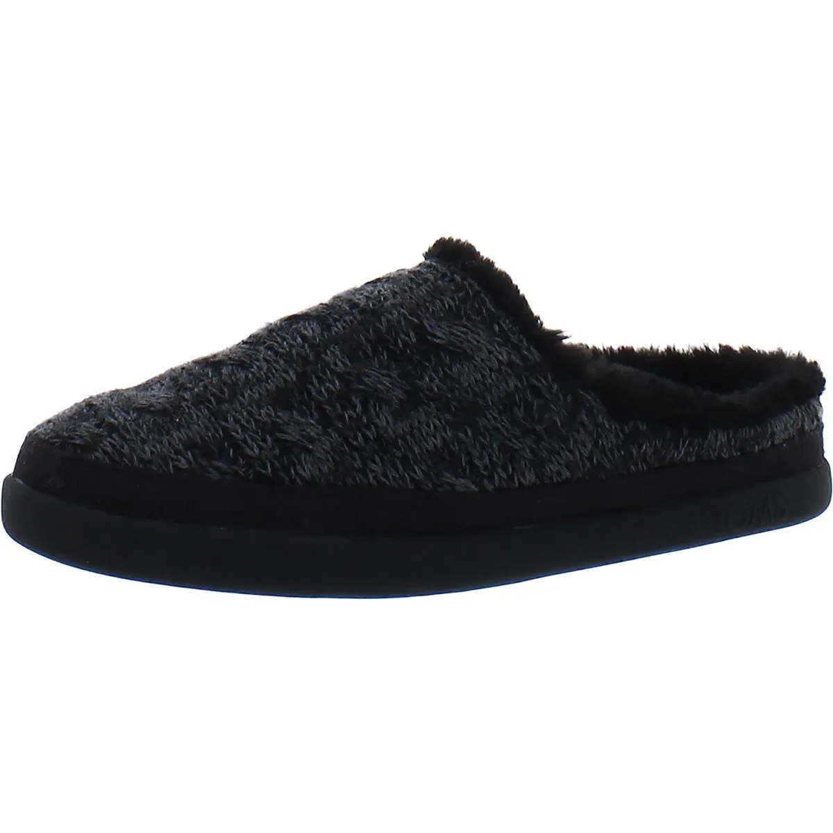 Toms Womens Faux Shearling Slip-on Loafer Slippers