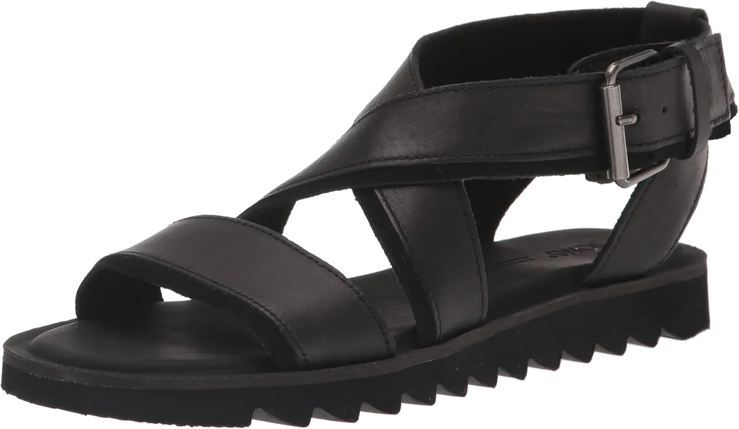 TOMS Womens Sidney Tread Snow Leopard Ankle Strap Casual Sandals Casual - Black, Off White