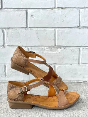 Tsonga Indwangu Nosette/Timber/Oak Multi Sandal