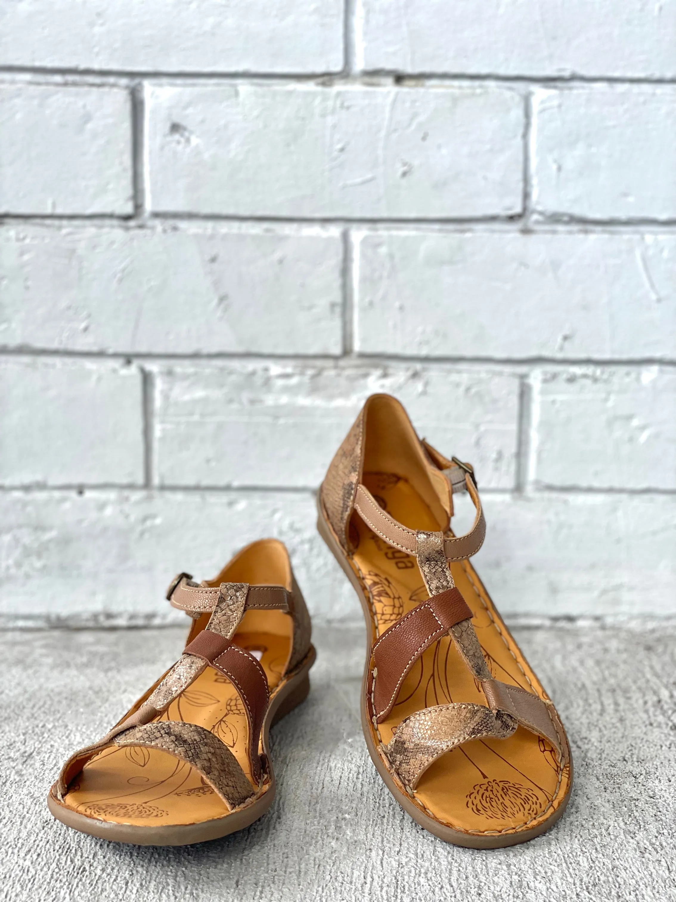 Tsonga Indwangu Nosette/Timber/Oak Multi Sandal