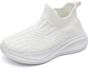 Umerigo Girls Boys Tennis Shoes Kids Slip On Sock Sneakers Summer Casual Gym Walking Atheletic Running Sneaker for Little Kid/Big Kid