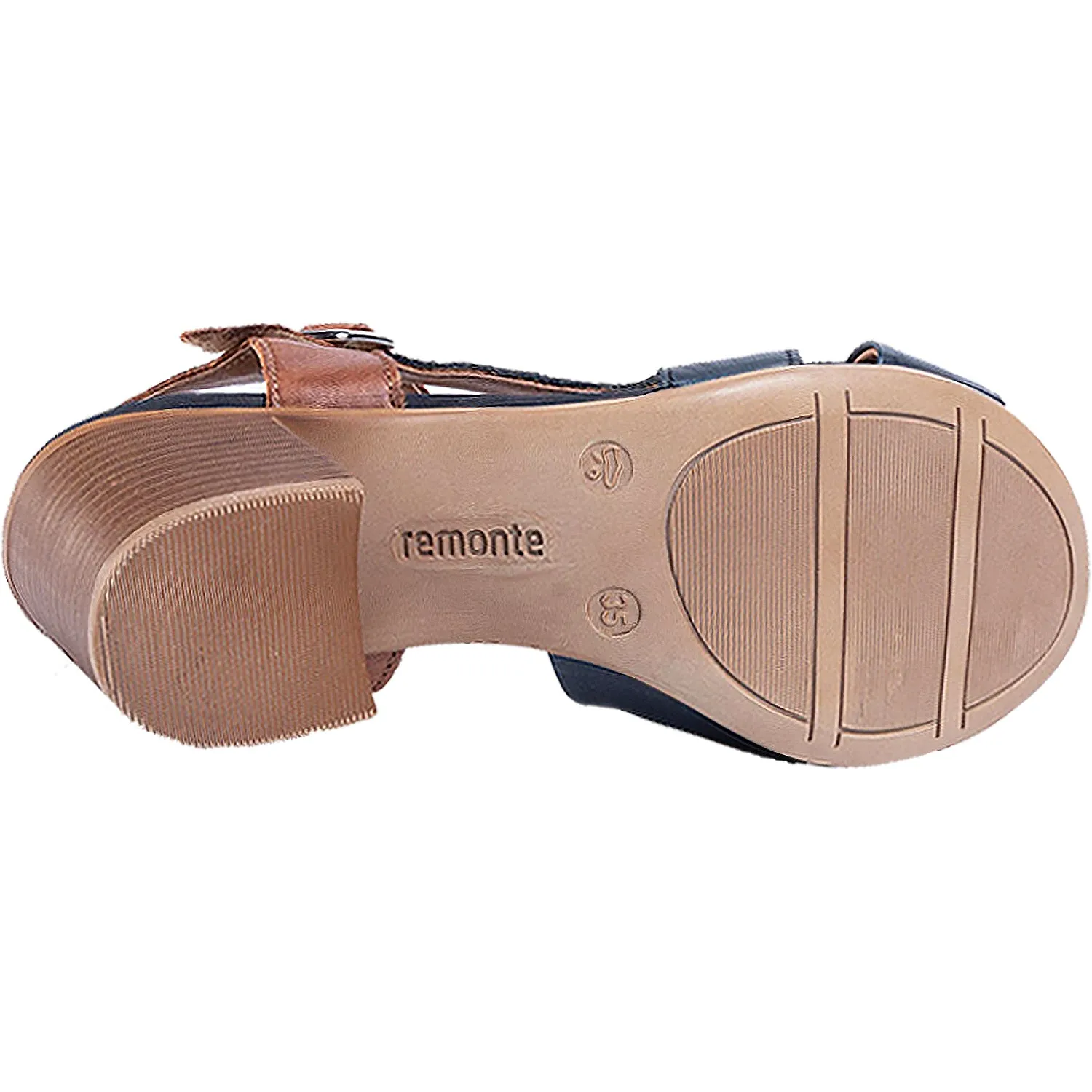Women's Remonte D2151-14 Maryjane 51 Pazifik/Muskat Leather