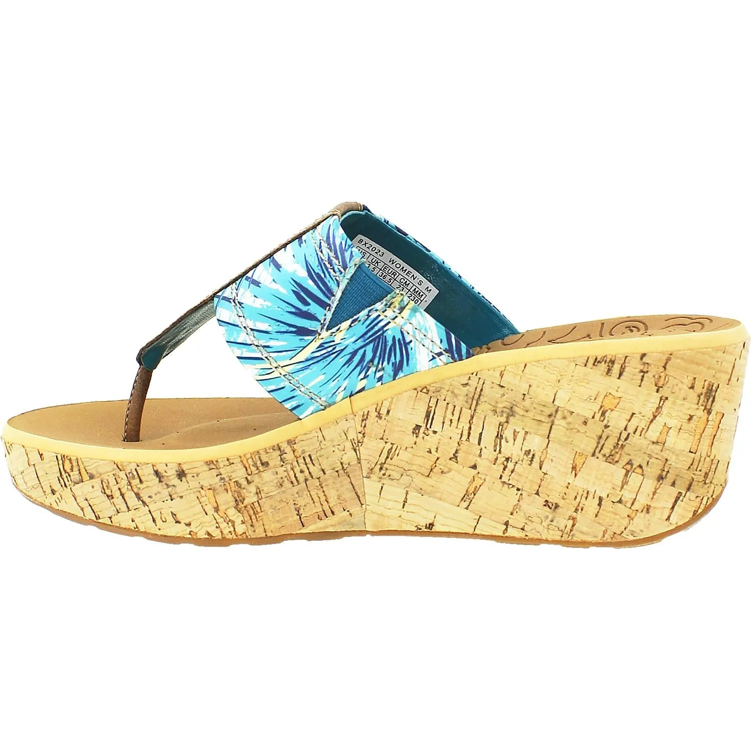 Women's Rockport Weekend Casuals Lanea Thong Teal Floral Leather