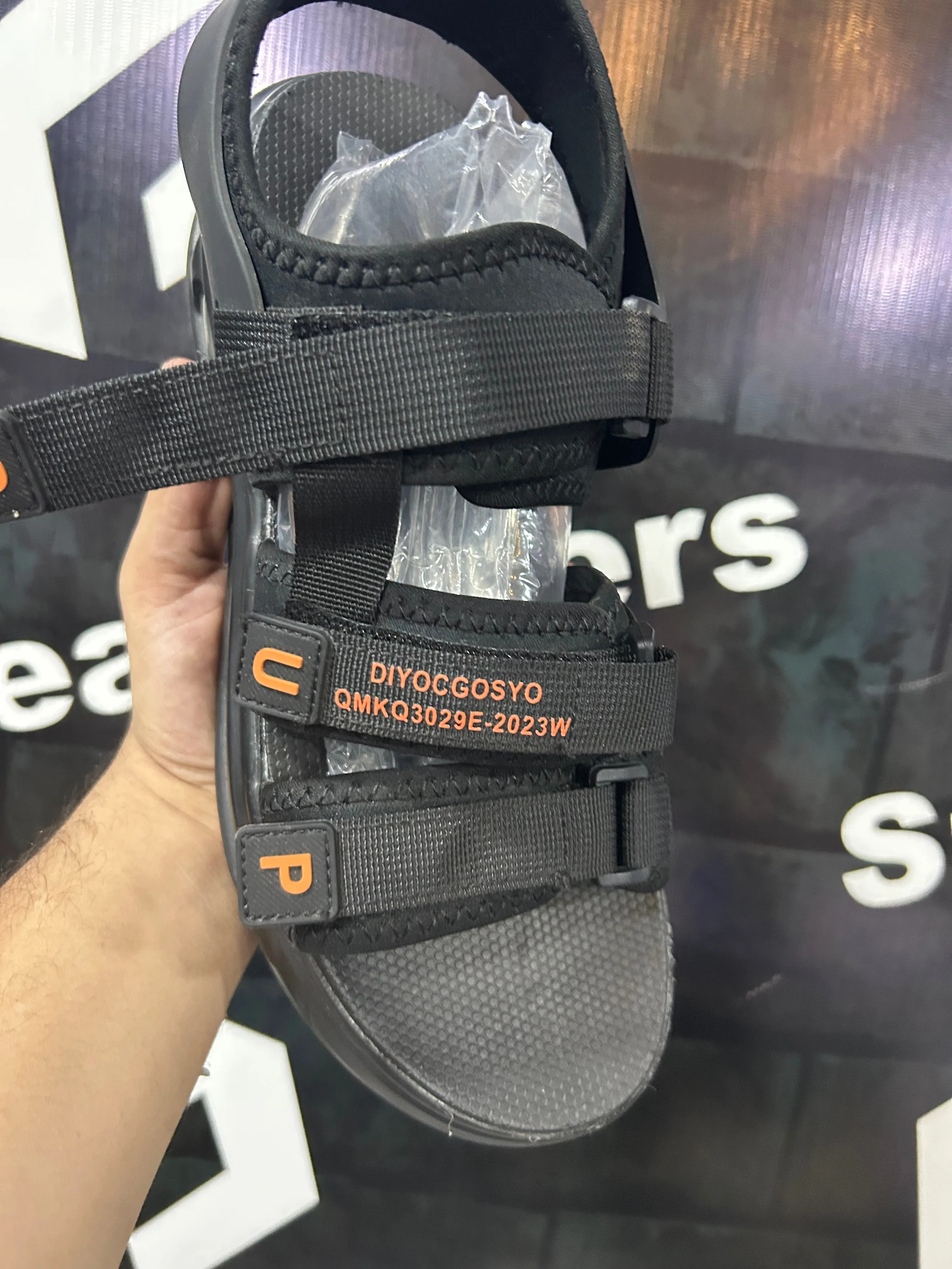 Xsupx - Sandals - D1 - Black Orange